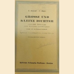 Hofer, Roncali, Grosse und kleine dichter. Letture tedesche con notizie letterarie per le scuole medie