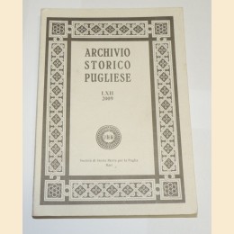 Archivio storico pugliese, LXIII 2009
