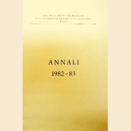 Annali dell’Ente per lo sviluppo dell’irrigazione  e la trasformazione fondiaria in Puglia e in Lucania, a. 1982-83