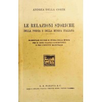 Della Corte, Le relazioni storiche della poesia e della musica italiana