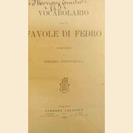 Pettoello, Vocabolario per le Favole di Fedro