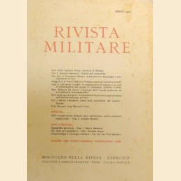 Rivista militare, anno XIII, n. 4, aprile 1957