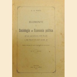 Bosio, Elementi di sociologia ed economia politica 