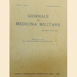 Giornale di medicina militare, a. XCIII, nn. 1-6 1946, annata completa