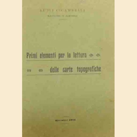 Cicambelli, Primi elementi per la lettura delle carte topografiche