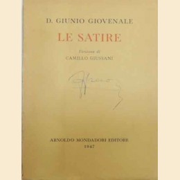 Giovenale, Le satire. Versione poetica di Camillo Giussani