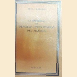 Boldrini, La formazione del pensiero etico-storico del Manzoni