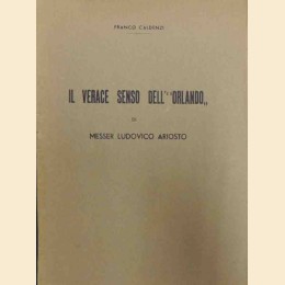Galdenzi, Il verace senso dell’Orlando di Messer Ludovico Ariosto