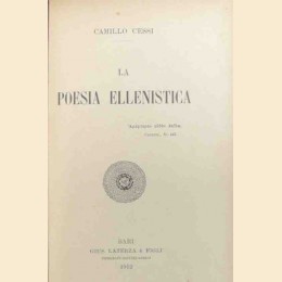 Cessi, La poesia ellenistica