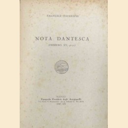 Ciafardini, Nota dantesca (Inferno, XV, 46-51)