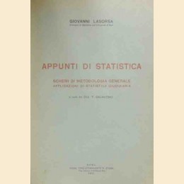 Lasorsa, Appunti di statistica. Schemi di metodologia generale. Applicazioni di statistica giudiziaria