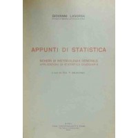 Lasorsa, Appunti di statistica. Schemi di metodologia generale. Applicazioni di statistica giudiziaria