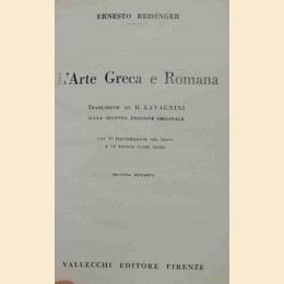 Reisinger, L’arte greca e romana