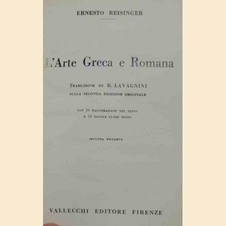 Reisinger, L’arte greca e romana