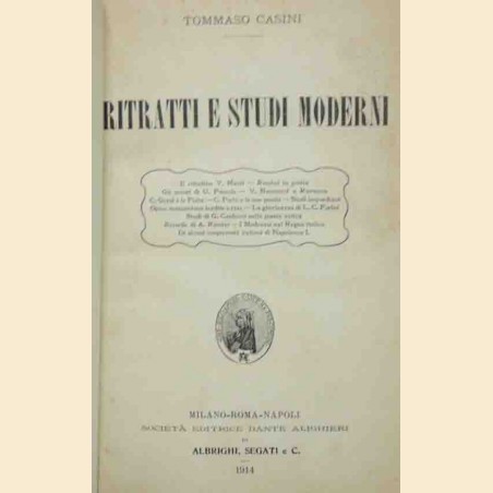 Casini, Ritratti e studi moderni