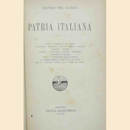 Del Lungo, Patria italiana