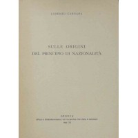 Caboara, Sulle origini del principio di nazionalità, Rivista internazionale di filosofia politica e sociale