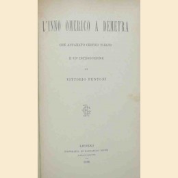 L’inno omerico a Demetra, con apparato critico scelto e un’introduzione di Vittorio Puntoni