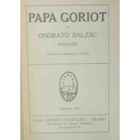 Balzac, Papà Goriot. Romanzo