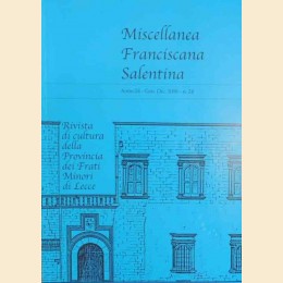 Miscellanea franciscana salentina, a. XXIV, n. 24, 2008