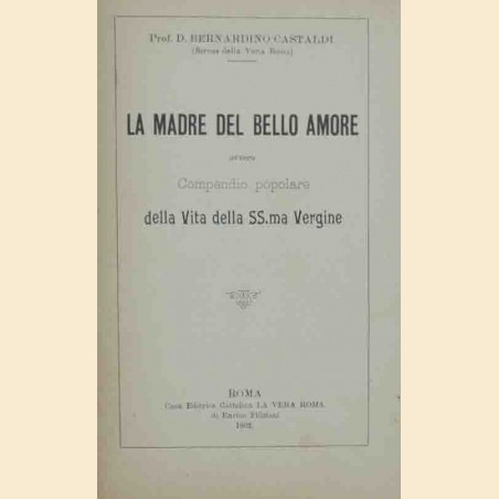 Castaldi, La madre del bello amore. Ovvero Compendio popolare della Vita della Ss.ma Vergine