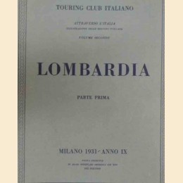 Touring club italiano, Lombardia, 1931-1932, 2 voll