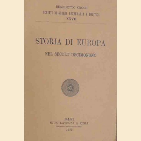 Croce, Storia di Europa nel secolo decimo nono