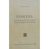 De Robertis, Fontes. Ad praelectiones iuris romani anno MCMLXIII pertinentes