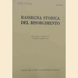 Rassegna storica del Risorgimento, a. LXXXI, fasc. IV, ottobre-dicembre 1994