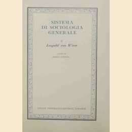 Wiese, Sistema di sociologia generale, a cura di Mario Digilio