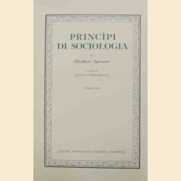 Spencer, Princìpi di sociologia, a cura di Ferrarotti, 2 voll.