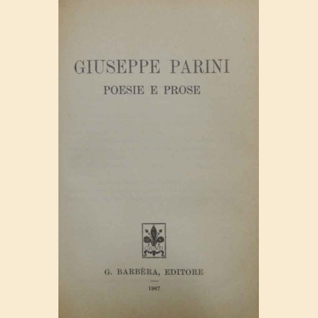 Parini, Poesie e prose