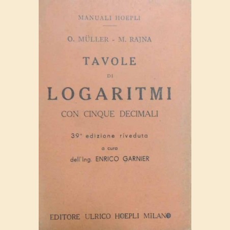 Muller, Rajna, Tavole di logaritmi con cinque decimali