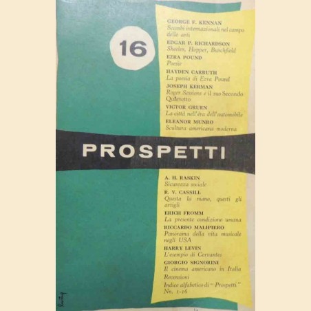 Prospetti. Sedicesimo numero, estate 1956