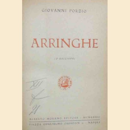 Porzio, Arringhe