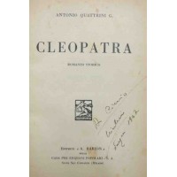 Quattrini, Cleopatra. Romanzo storico