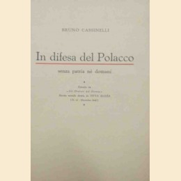 Cassinelli, In difesa del Polacco senza patria né domani