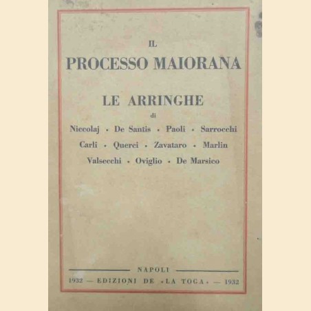 Niccolaj et al., Il processo Maiorana