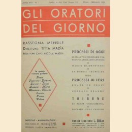 Gli oratori del giorno, a. XXV, nn. 1-12, gennaio-dicembre 1956, annata completa