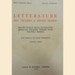 Ricci, Ottokar, Letterature del vecchio e nuovo mondo