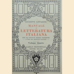 Lipparini, Manuale di letteratura italiana. Volume quarto