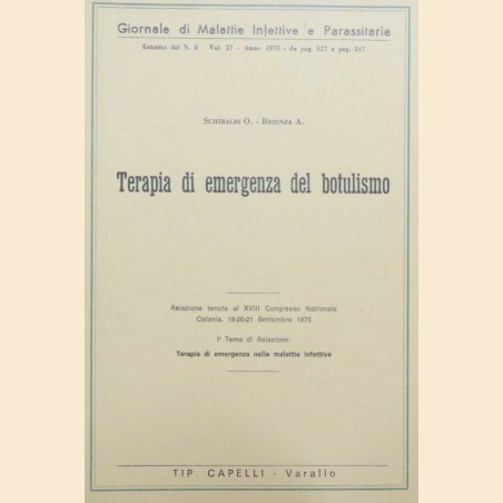 Schiraldi, Brienza, Terapia di emergenza del botulismo