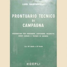 Gasparelli, Prontuario tecnico di campagna