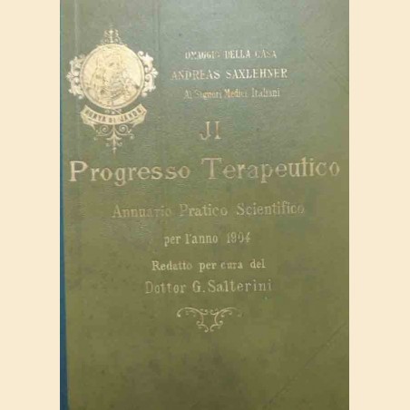 Il progresso terapeutico. Annuario pratico scientifico per l’anno 1904, a cura di G. Salterini, sesta parte, nov. 1904