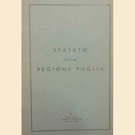 Statuto della Regione Puglia