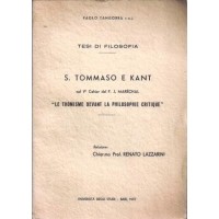Tangorra, S. Tommaso e Kant nel V° Cahier del P. J. Maréchal “Le thomisme devant la philosophie critique”