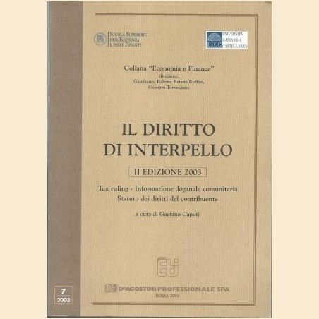 Il diritto di interpello, a cura di Caputi