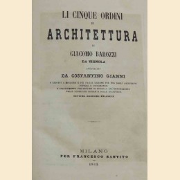 Giacomo Barozzi da Vignola, Li cinque ordini di architettura