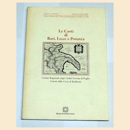 Le corti di Bari, Lecce e Potenza, n.s., anno II, n. 1, gennaio-marzo 2001