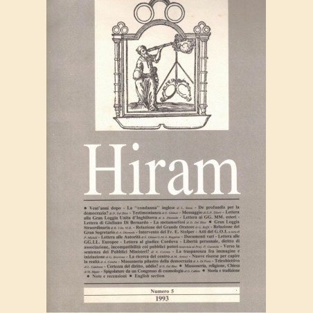 Hiram. Organo del Grande Oriente d’Italia, n. 5, 1993